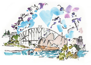 B de Tarlé ART A4 ART PRINT Sydney AUSTRALIA
