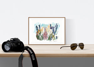 Australian cheeky Kangaroo A4 PRINT
