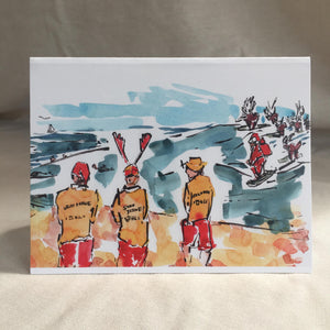 "Santa and his reindeers are spotted by the Surf Life Saving crew"