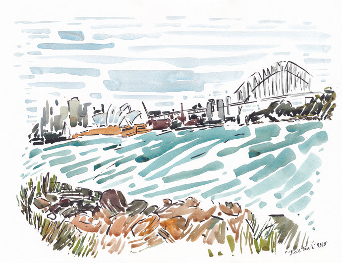 Sydney Harbour View from Atoll Beach Sydney A4 PRINT