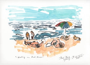 Reading on Bondi Beach