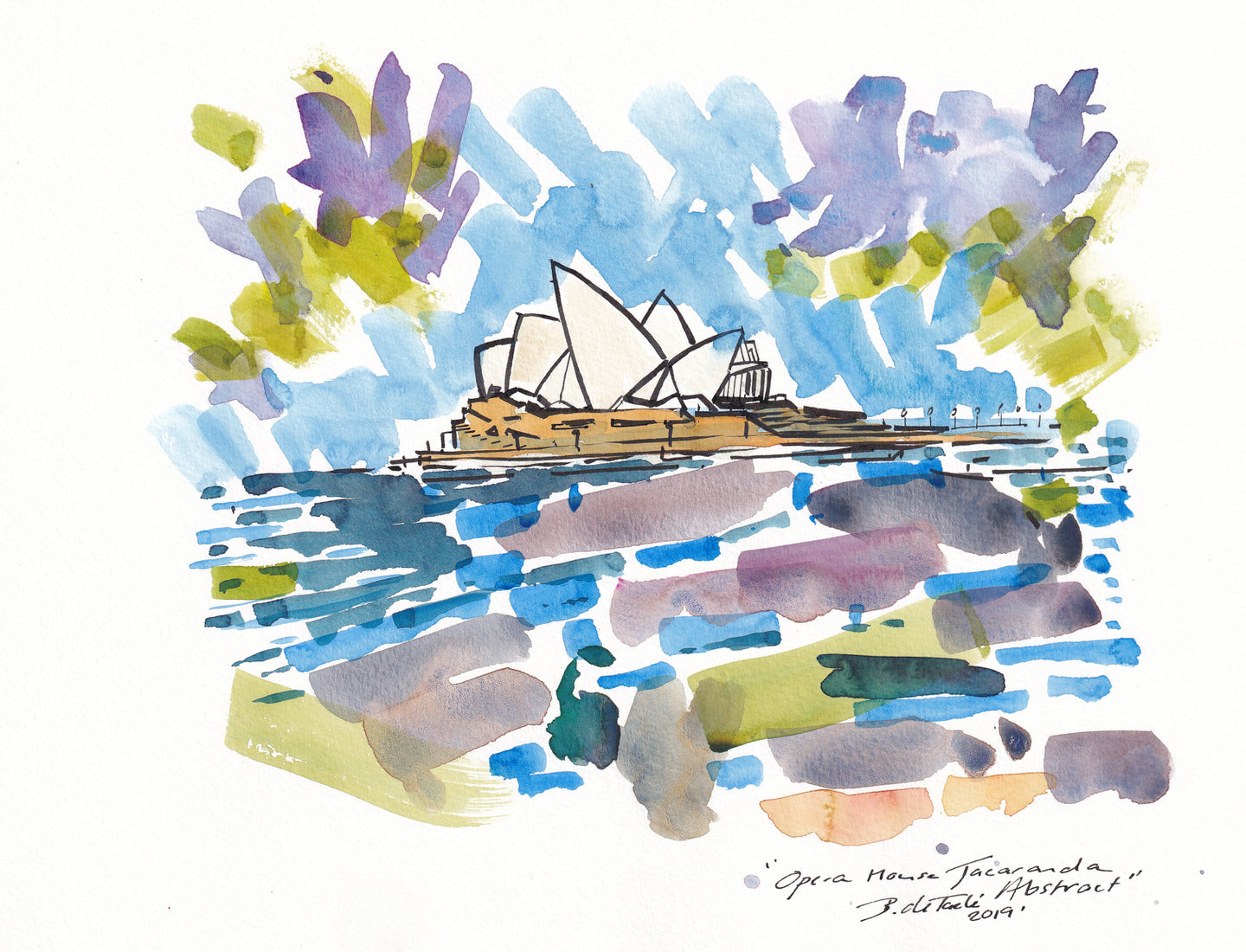 Sydney Opera House Jacaranda Abstract